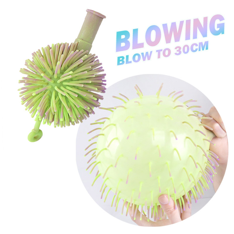 2 color injected inflatable hair ball